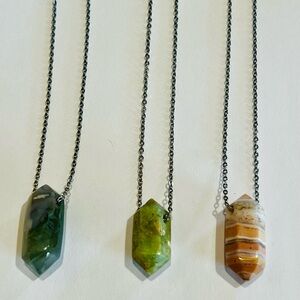 Trio Set (Moss Agate, Green Chrysocolla & Orange Aventurine)